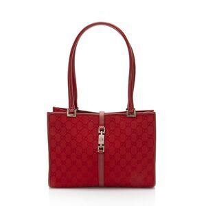 Gucci Vintage GG Canvas Bardot Shoulder Bag